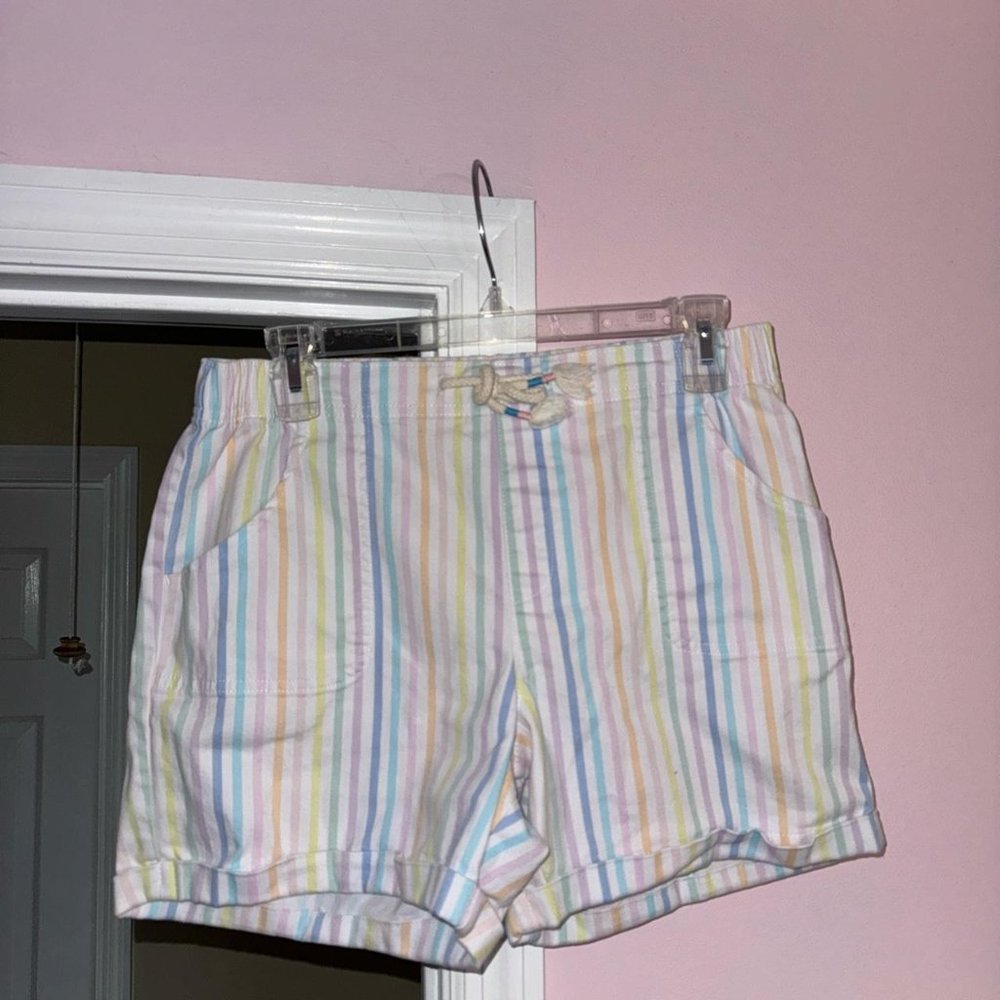 Rainbow Pinstripe Shorts 🌈